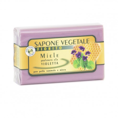 Sapone vegetale: sapone al Miele e Violetta – 150.gr